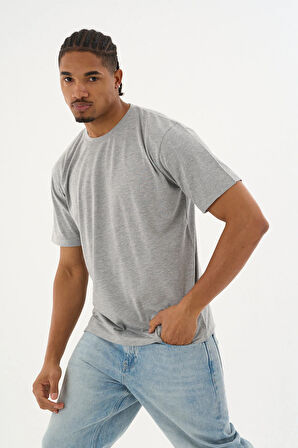 Erkek %100 Organik Pamuklu Yumuşak Dokulu Comfort Fit Bisiklet Yakalı T-shirt E265