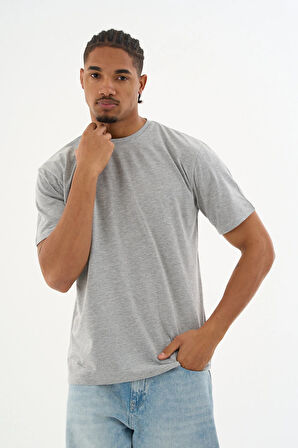 Erkek %100 Organik Pamuklu Yumuşak Dokulu Comfort Fit Bisiklet Yakalı T-shirt E265