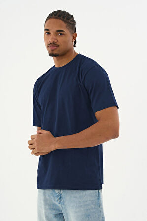 Erkek %100 Organik Pamuklu Yumuşak Dokulu Comfort Fit Bisiklet Yakalı T-shirt E259