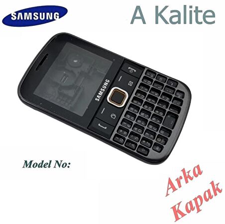 Samsung E2222 Kasa Samsung Galaxy E2200 Chat 222 Uyumlu Siyah Renk Orta Kasa Ön Arka Kapak Tuş Takımı 