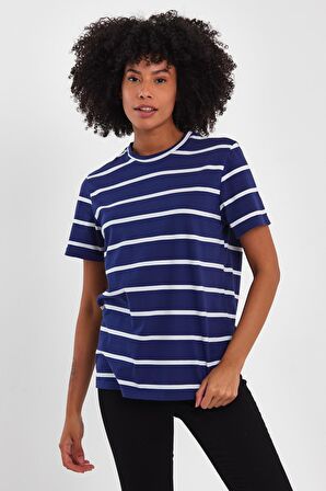 ALEXANDERGARDI ÇİZGİLİ COMFORT FİT T-SHİRT (E23-00148)