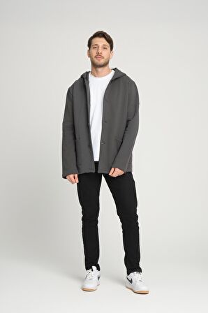 ALEXANDERGARDI KAPÜŞONLU İÇİ ŞARDONLU OVERSİZE HIRKA (E23-607 03)