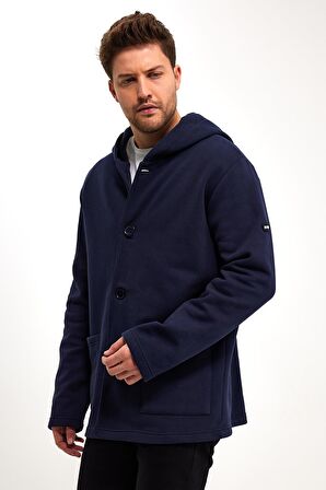 ALEXANDERGARDI KAPÜŞONLU İÇİ ŞARDONLU OVERSİZE HIRKA (E23-607 03)