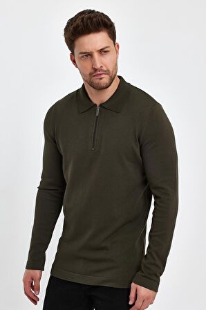 ALEXANDERGARDI FERMUARLI POLO YAKA KAZAK (E23-6702)