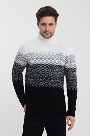 ALEXANDERGARDI DESENLİ BALIKÇI YAKA TRİKO KAZAK(E23-6713)