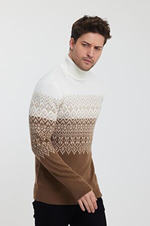 ALEXANDERGARDI DESENLİ BALIKÇI YAKA TRİKO KAZAK(E23-6713)