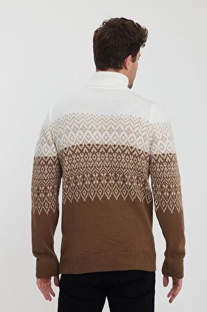 ALEXANDERGARDI DESENLİ BALIKÇI YAKA TRİKO KAZAK(E23-6713)