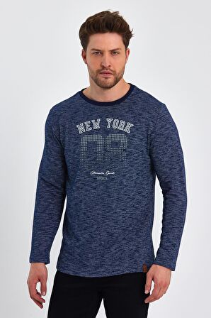 AEXANDERGARDI BASKILI YANI YIRTMAÇLI SWEATSHIRT (E23-75101)
