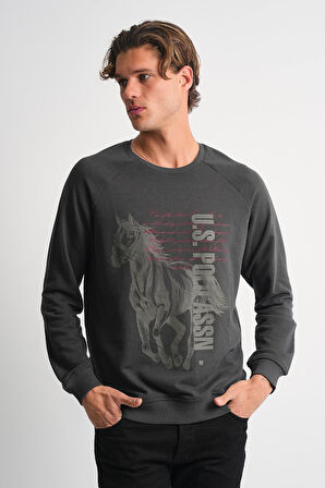 ALEXANDERGARDI Bisiklet Yaka Baskılı Sweatshirt