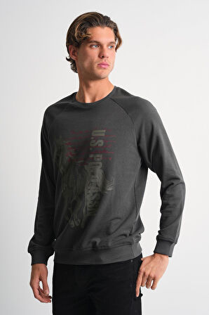 ALEXANDERGARDI Bisiklet Yaka Baskılı Sweatshirt