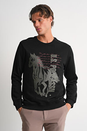 ALEXANDERGARDI Bisiklet Yaka Baskılı Sweatshirt