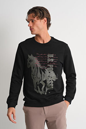 ALEXANDERGARDI Bisiklet Yaka Baskılı Sweatshirt