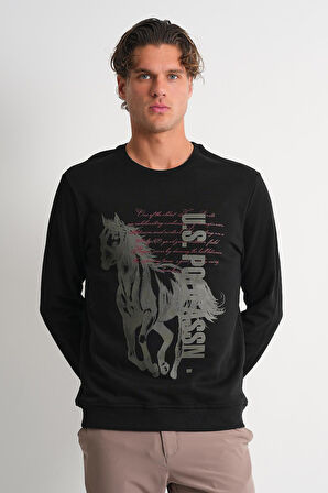 ALEXANDERGARDI Bisiklet Yaka Baskılı Sweatshirt