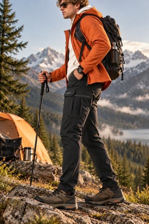 Erkek Kışlık Softshell İçi Polarlı Rüzgar, Soğuk & Su Geçirmez Taktik Pantolon - E232