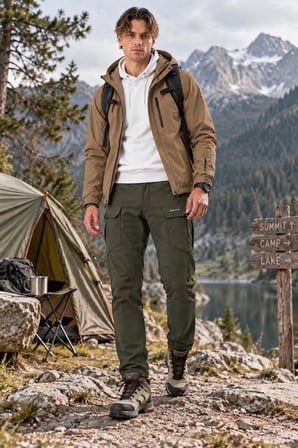 Erkek Kışlık Softshell İçi Polarlı Rüzgar, Soğuk & Su Geçirmez Taktik Pantolon - E232