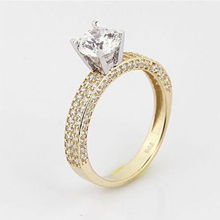 14 Ayar Altın Tektaş Yüzük E234