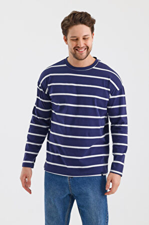 ALEXANDERGARDI ÇİZGİLİ REGULAR FİT SWEATSHIRT (E24-00158)