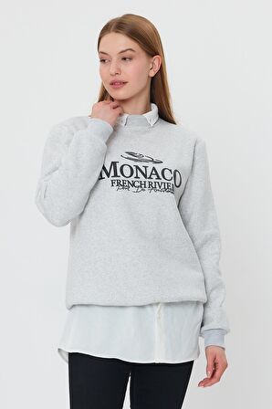 ALEXANDERGARDI İÇİ POLARLI BASKI DETAYLI SWEATSHIRT(E24-00174)