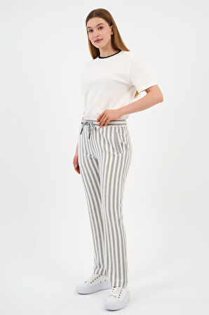 ALEXANDERGARDI ÇİZGİLİ BELİ BAĞCIKLI EŞOFMAN (E24-00253-WN)