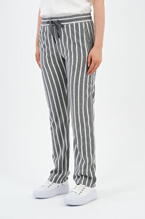 ALEXANDERGARDI ÇİZGİLİ BELİ BAĞCIKLI EŞOFMAN (E24-00253-WN)