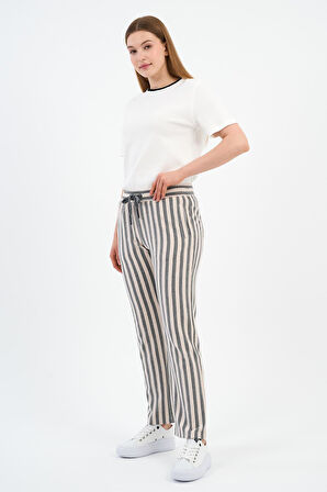 ALEXANDERGARDI ÇİZGİLİ BELİ BAĞCIKLI EŞOFMAN (E24-00253-WN)