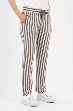 ALEXANDERGARDI ÇİZGİLİ BELİ BAĞCIKLI EŞOFMAN (E24-00253-WN)