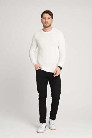 ALEXANDERGARDI BİSİKLET YAKA DESENLİ KAZAK(E24-1112)