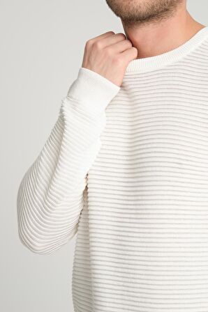 ALEXANDERGARDI BİSİKLET YAKA DESENLİ KAZAK(E24-1112)