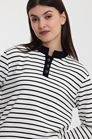 ALEXANDERGARDI DÜĞMELİ  SWEATSHİRT (E24-72803-KDN)