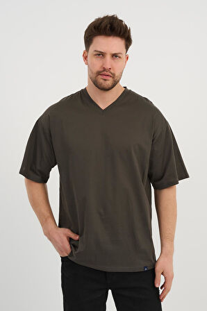 ALEXANDERGARDI V Yaka Oversize T-shirt (E24-742A)