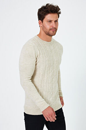 ALEXANDERGARDI SAÇ ÖRGÜ DESENLİ REGULAR FİT KAZAK (E24-EZE-16)