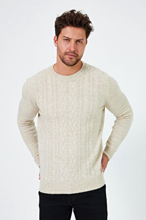 ALEXANDERGARDI SAÇ ÖRGÜ DESENLİ REGULAR FİT KAZAK (E24-EZE-16)