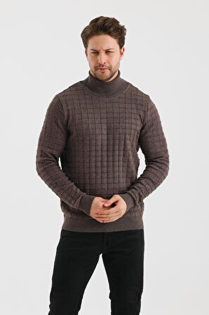 ALEXANDERGARDI BALIKÇI YAKA DÜZ RENK KARELİ REGULAR FİT TRİKO KAZAK (E24-EZE-23)