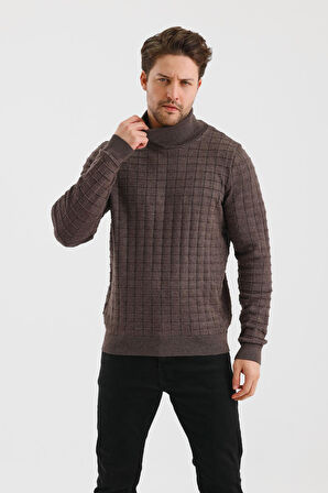 ALEXANDERGARDI BALIKÇI YAKA DÜZ RENK KARELİ REGULAR FİT TRİKO KAZAK (E24-EZE-23)