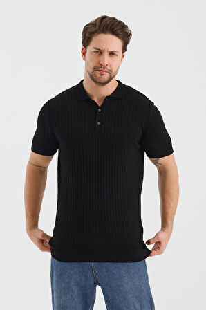 ALEXANDERGARDI DİK ÇİZGİLİ POLO YAKA SLİM FİT TRİKO T-SHIRT (E24-EZE-25)