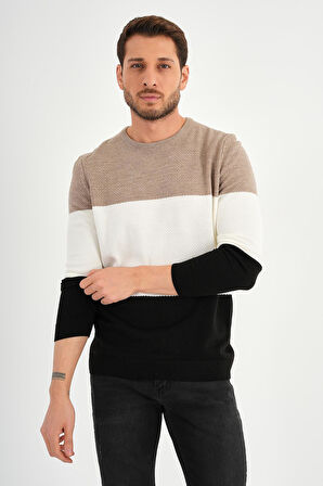 ALEXANDERGARDI RENK BLOKLU BİSİKLET YAKA 