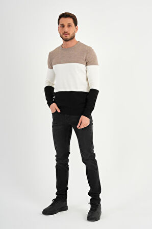 ALEXANDERGARDI RENK BLOKLU BİSİKLET YAKA 