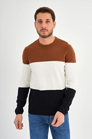 ALEXANDERGARDI RENK BLOKLU BİSİKLET YAKA 