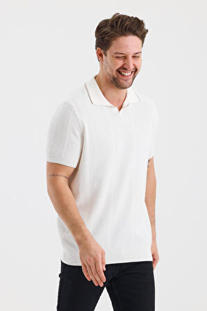 ALEXANDERGARDI ÇİZGİLİ POLO YAKA REGULAR FİT T-SHIRT (E24-EZE-32)