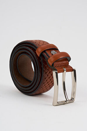 Erkek Doku Detaylı Hakiki Deri Kemer(E24-KEMER-02)