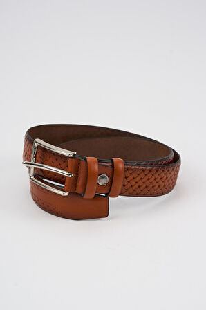 Erkek Doku Detaylı Hakiki Deri Kemer(E24-KEMER-02)