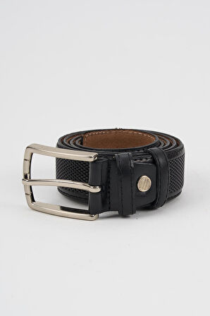 Erkek Doku Detaylı Hakiki Deri Kemer (E24-KEMER-03)