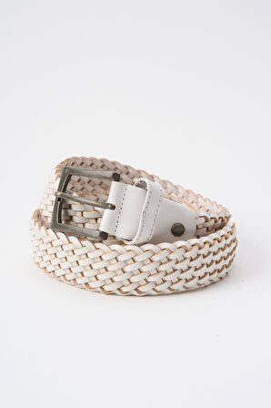 Örgü Detaylı Hakiki Deri Kemer (E24-KEMER-10)