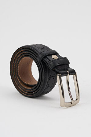 Alexandergardi Erkek Doku Detaylı Desenli Hakiki Deri Kemer (E24-KEMER-12)