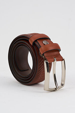 Alexandergardi Erkek Doku Detaylı Hakiki Deri Kemer (E24-KEMER-13)