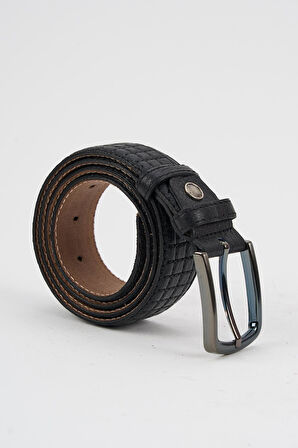 Alexandergardi Erkek Doku Detaylı Desenli Hakiki Deri Kemer (E24-KEMER-18)