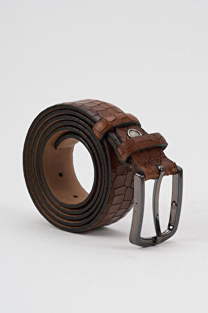 Alexandergardi Deri Detaylı Dokulu Hakiki Deri Kemer (E24-KEMER-20)