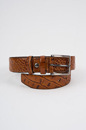 Alexandergardi Erkek Doku Detaylı Desenli Hakiki Deri Kemer (E24-KEMER-21)