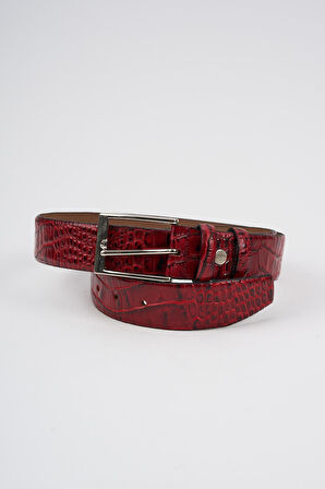 Alexandergardi Erkek Doku Detaylı Desenli Hakiki Deri Kemer (E24-KEMER-21)