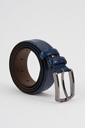 Alexandergardi Erkek Doku Detaylı Desenli Hakiki Deri Kemer (E24-KEMER-21)